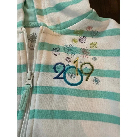 Disney Parks 2019 Embroidered Mickey & Minnie Chip &Dale Zip Up Hoodie Girls b42 - Picture 3 of 6